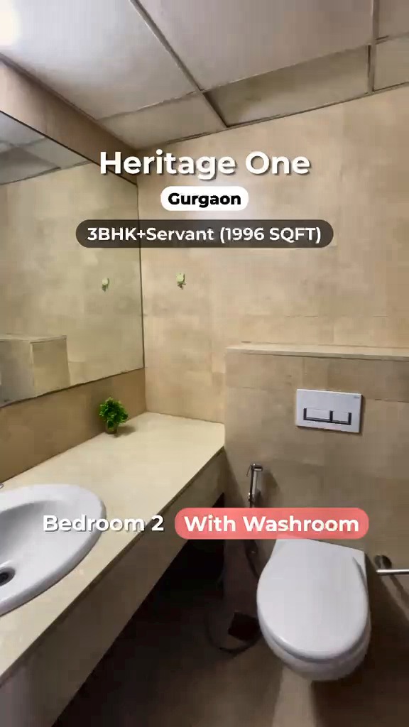 3 BHK + Servant Room Apartment in Sector 62 — bedroom