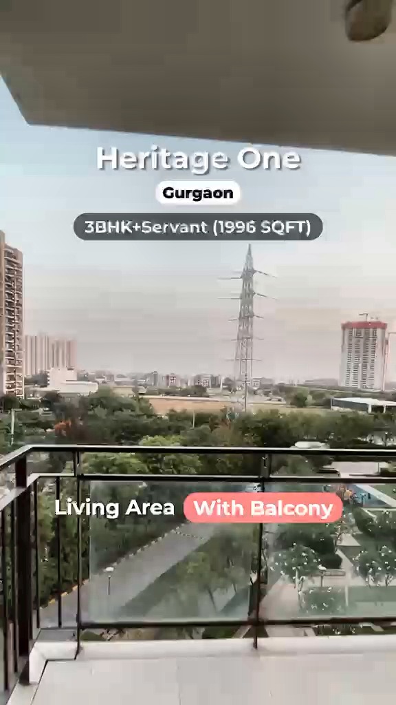 3 BHK + Servant Room Apartment in Sector 62 — living area