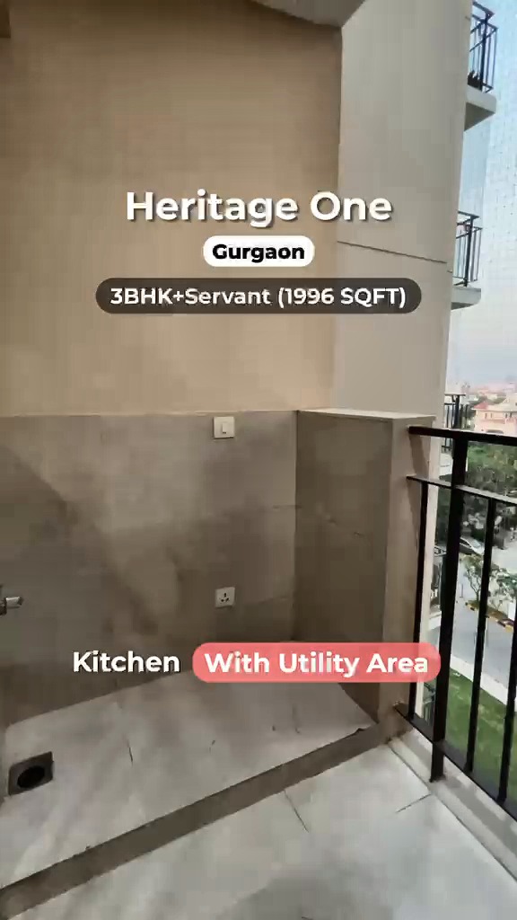 3 BHK + Servant Room Apartment in Sector 62 — kitchen