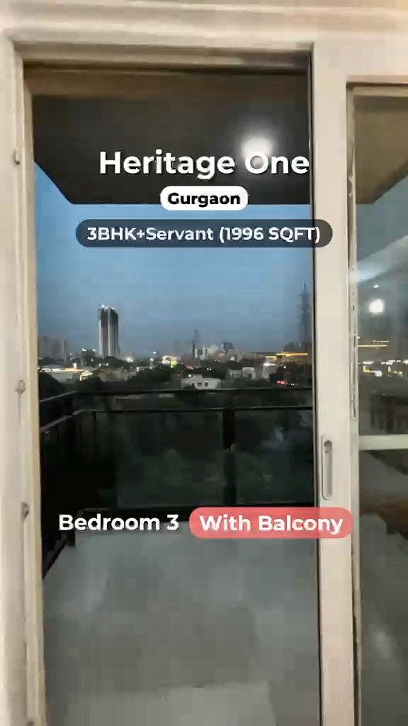 3 BHK + Servant Room Apartment in Sector 62 — balcony view