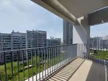 Balcony with community view in the Ireo Skyon 3 BHK apartment for sale in Sector 60 Gurgaon